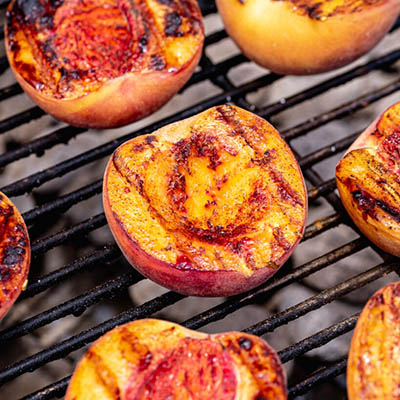 Grilled Summer Peaches with Sweet Cream